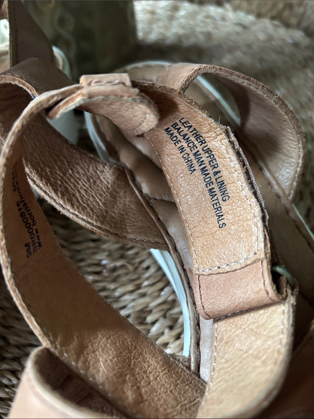 Born Tan Leather Platform Strappy Sandals - Picture 2 of 9